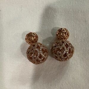 Rose Gold Tribal Earrings